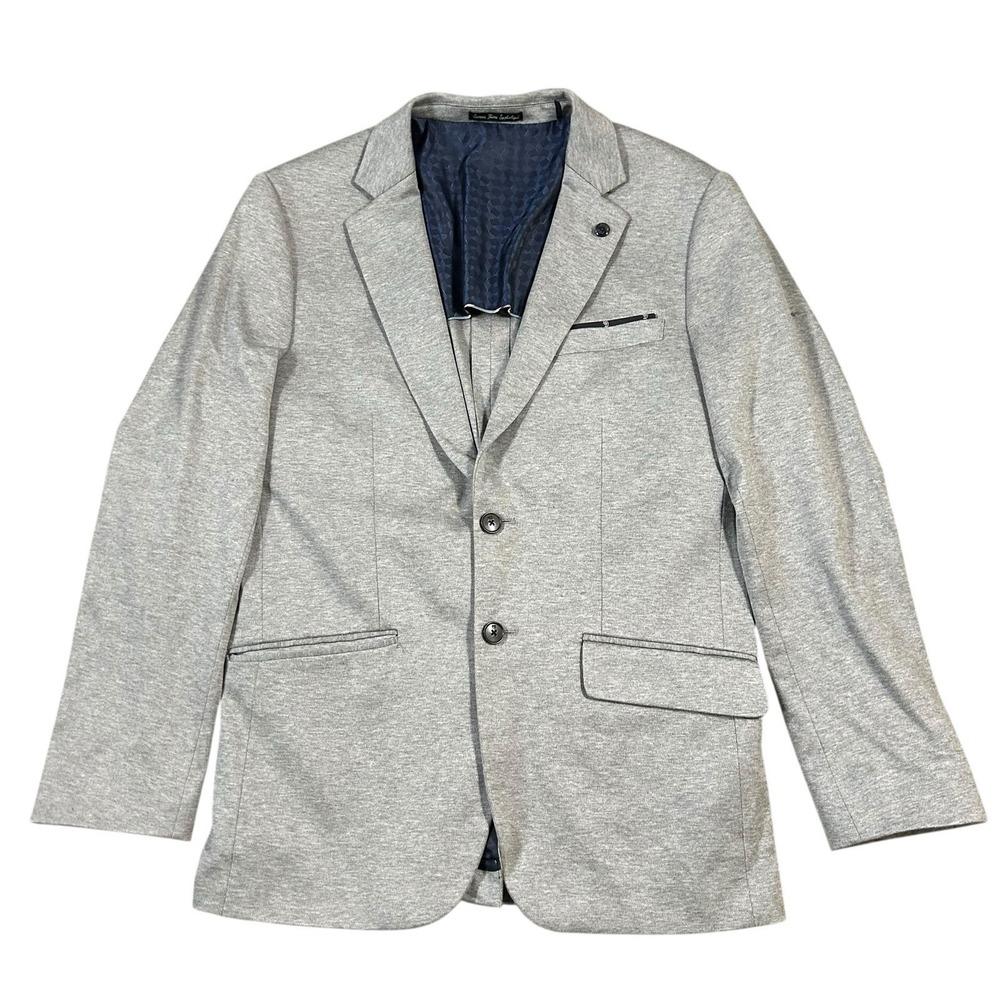 Scotch and Soda Mens Light Gray Cotton Jacket Sport Coat Blazer Large 2 Button